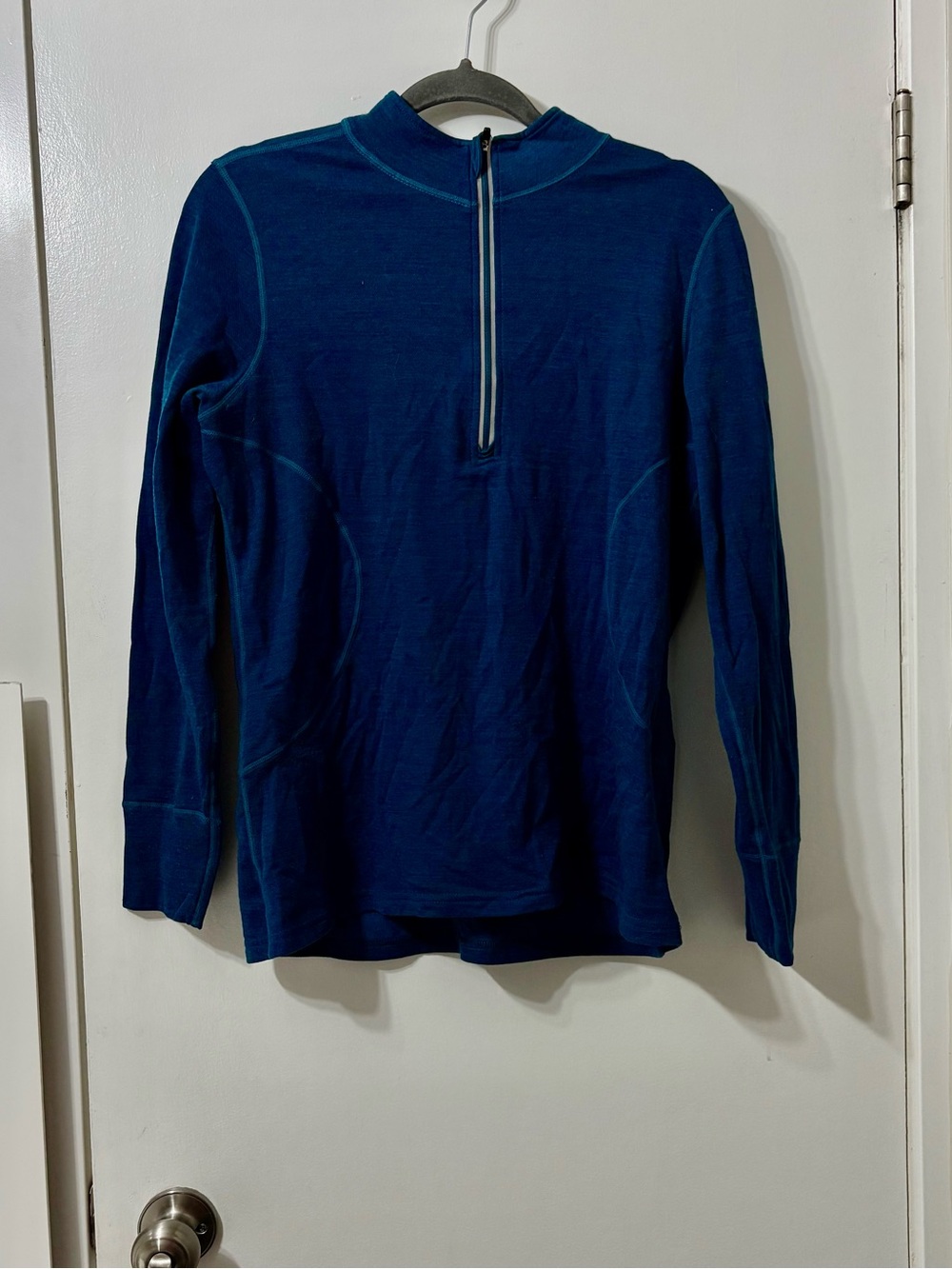 Wind River Blue Half-Zip Long Sleeve Top